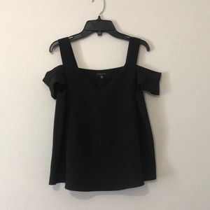 Black off the Shoulder Tank Shirt